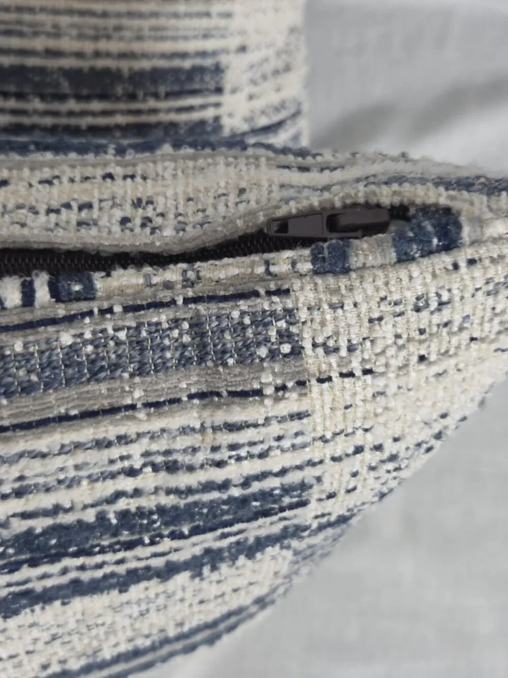 Set of 2 Throw Pillows Blue, Gray, Cream Square Cushion NWOT Home Decor 18x18